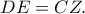 DE=CZ.