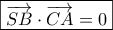 \boxed{\overrightarrow {SB}  \cdot \overrightarrow {CA}  = 0}