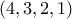 (4,3,2,1)