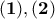 \bf (1), (2)