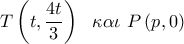 T\left( {t,\dfrac{{4t}}{3}} \right)\,\,\,\,\kappa \alpha \iota \,\,P\left( {p,0} \right)