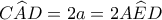 C\widehat AD = 2a = 2A\widehat ED