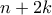 n+2k
