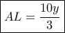 \boxed{AL=\frac{10y}{3}}