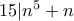 15|n^5+n