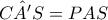 C\hat{{A}'}S=PAS C\hat{{A}'}S=PAS