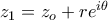 z_{1}=z_{o}+re^{i\theta}