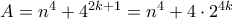 A=n^4+4^{2k+1}=n^4+4\cdot 2^{4k}
