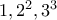 1,2^2,3^3