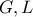 \displaystyle{ 
G,L 
}