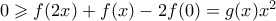 0 \geqslant f(2x) + f(x) - 2f(0) = g(x)x^2