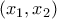 \displaystyle{(x_1 ,x_2 )}