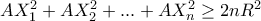 AX_1^2+AX_2^2+...+AX_n^2 \ge 2nR^2