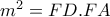 m^2=FD.FA