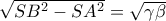 \sqrt{SB^2-SA^2}=\sqrt{\gamma \beta }
