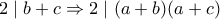 2 \mid b+c \Rightarrow 2 \mid (a+b)(a+c)