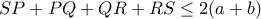 SP+PQ+QR+RS \le 2(a+b)
