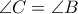 \angle C=\angle B