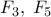 \displaystyle{F_3},\;{F_5}