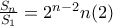 \frac{S_n}{S_1} = 2^{n - 2}n (2)