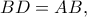 BD=AB,