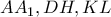 AA_1 , DH , KL