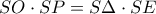 SO\cdot SP=S\Delta \cdot SE