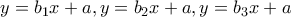 y=b_{1}x+a, y=b_{2}x+a, y=b_{3}x+a