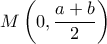 M\left( 0,\dfrac{a+b}{2} \right)