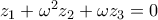  z_1+\omega ^2z_2+ \omega  z_3=0
