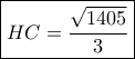 \boxed{HC=\frac{\sqrt{1405}}{3}}