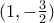 (1, - \frac{3}{2})