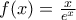 f(x) = \frac{x}{e^{x}}