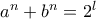 a^n+b^n=2^l