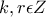\displaystyle{k , r \epsilon Z}
