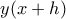 y(x+h)