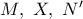 M,\ X,\ N'