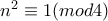 n^2\equiv 1(mod 4)