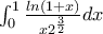 \int_{0}^{1}\frac{ln(1+x)}{x2^{\frac{3}{2}}}dx