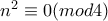 n^2\equiv 0(mod 4)