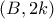 \left( {B,2k} \right)