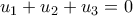 u_1+ u_2+u_3=0 