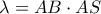 \lambda=AB\cdot AS