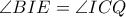 \angle BIE=\angle ICQ