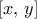 \left[{x,\,y}\right]