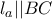l_{a} || BC
