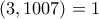 (3,1007) = 1