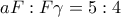 &tau;&alpha; aF:F \gamma=5:4