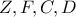 Z,F,C,D