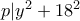 p|y^2+18^2